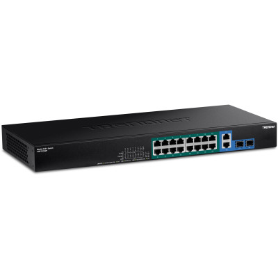 TRENDnet TPE-TG182F 18-Port PoE+ Unmanaged Gigabit High-Power Switch, 30W/Port, Rack mountable